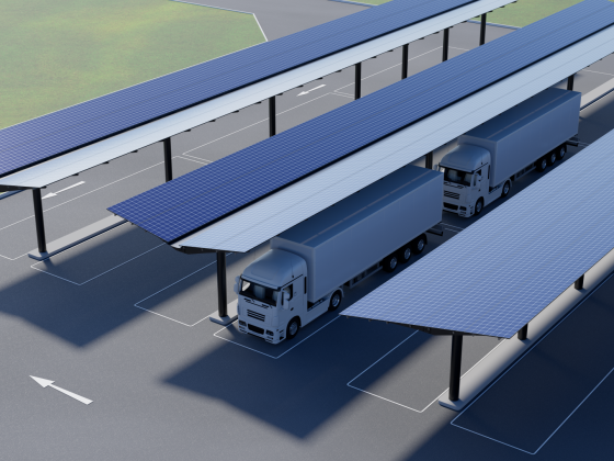 MEISER Solar - PV-Carport-LKW-Busse-Logistik-Zentrum2